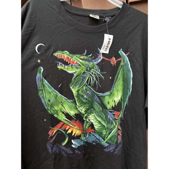 Green Fight and Red Dragons Fantasy T-Shirt Liquid Blue NEW 4X - Picture 5 of 6